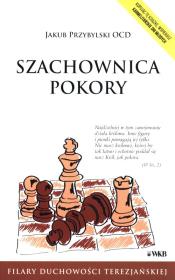 Szachownica pokory. Autor: Jakub Przybylski OCD. Dadada.pl Okładka książki Szachownica pokory