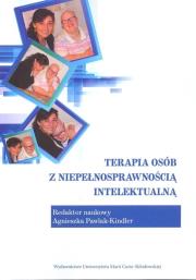 Terapia osób z niepełnosprawnością intelektualną. Autor: Agnieszka Pawlak-Kindler. Dadada.pl Okładka książki Terapia osób z niepełnosprawnością intelektualną