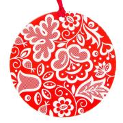 Opakowanie Zawieszka na choinkę - koło kujawskie czerwone