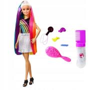 Barbie. Lalka Błyszczące tęczowe włosy. Wydawca: Mattel. Dadada.pl Opakowanie Barbie. Lalka Błyszczące tęczowe włosy