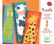Drewniane puzzle 3 elementowe - Zwierzaki. Autor: DJ01551. Dadada.pl Okładka książki Drewniane puzzle 3 elementowe - Zwierzaki