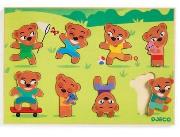 Drewniane puzzle - Dopasuj Misia. Wydawca: Djeco. Dadada.pl Opakowanie Drewniane puzzle - Dopasuj Misia