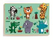 Opakowanie Drewniane puzzle - Dżungla