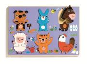 Opakowanie Drewniane puzzle - Farma