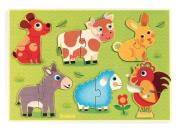 Opakowanie Drewniane puzzle - Łąka