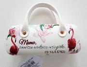 Opakowanie Etui na okulary - Mamo, zawsze... (flaming białe)