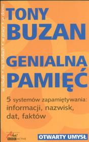 Genialna pamięć. Autor: Tony Buzan. Dadada.pl Okładka książki Genialna pamięć