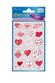 Opakowanie Naklejki papierowe - Serca