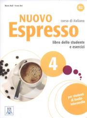 Nuovo Espresso 4 Corso di italiano B2 + CD. Autor: Maria Balicka, Dei Irene. Dadada.pl Okładka książki Nuovo Espresso 4 Corso di italiano B2 + CD