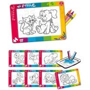 Puzzle do kolorowania 15 pies i kot. Autor: Kukuryku. Dadada.pl Okładka książki Puzzle do kolorowania 15 pies i kot