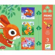 Puzzle - 3 plansze Króliki. Wydawca: Djeco. Dadada.pl Opakowanie Puzzle - 3 plansze Króliki
