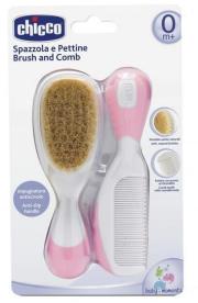 Opakowanie SZCZOTKA NATURALNE WŁOSIE + GRZEBYK RÓŻOWY