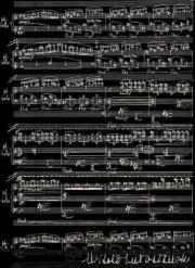 Opakowanie Teczka czarna z motywem nut - W. Lutosławski