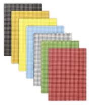 Opakowanie Teczka z gumką DONAU karton A4, 400gsm, 3-skrz., mix kolorów w kratę 25 sztuk