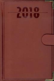 Opakowanie Terminarz 2018 B6 LUX złocony z zapinką - brązowy