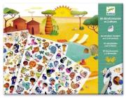 Zestaw kalkomanii - Sawanna, pustynia i biegun. Wydawca: Djeco. Dadada.pl Opakowanie Zestaw kalkomanii - Sawanna, pustynia i biegun