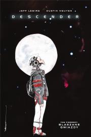 Descender T.1 Blaszane Gwiazdy. Autor: Lemire Jeff, Dustin Nguyen, Steve Wands. Dadada.pl Okładka książki Descender T.1 Blaszane Gwiazdy