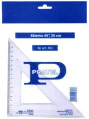 Opakowanie Ekierka 25cm 45 stopni PRATEL