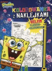 Kolorowanka z naklejkami - SpongeBob. Autor: Opracowanie zbiorowe. Dadada.pl Okładka książki Kolorowanka z naklejkami - SpongeBob