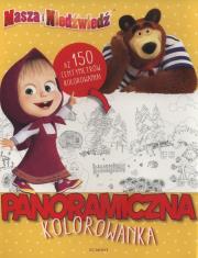 Okładka książki Masza i Niedźwiedź. Panoramiczna kolorowanka