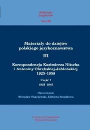 Okładka książki Materiały do dziejów pol. językoznawstwa 3 T.1-2