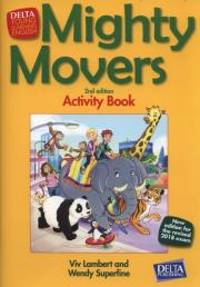 Mighty Movers Activity Book. Autor: Viv Lambert, Wendy Superfine. Dadada.pl Okładka książki Mighty Movers Activity Book