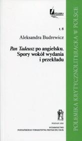 Pan Tadeusz po angielsku. Autor: Budrewicz Aleksandra. Dadada.pl Okładka książki Pan Tadeusz po angielsku