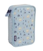 Piórnik 2 poz. z wyprawką Berrywood niebieski. Wydawca: MILAN. Dadada.pl Opakowanie Piórnik 2 poz. z wyprawką Berrywood niebieski