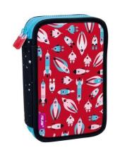 Piórnik 2 poz. z wyprawką SH Space czerwony MILAN. Wydawca: MILAN. Dadada.pl Opakowanie Piórnik 2 poz. z wyprawką SH Space czerwony MILAN