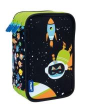 Piórnik 3 poz. z wyprawką SH Space czarny MILAN. Wydawca: MILAN. Dadada.pl Opakowanie Piórnik 3 poz. z wyprawką SH Space czarny MILAN