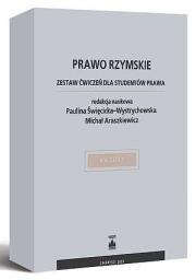 Prawo rzymskie. Kazusy. Autor: Michał Araszkiewicz (red.), Paulina Święcicka-Wystrychow. Dadada.pl Okładka książki Prawo rzymskie. Kazusy