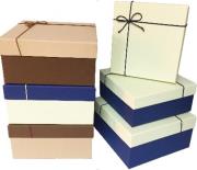 Opakowanie Pudełko Kwadrat granat rzemyk S ROZETTE