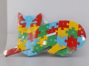 Opakowanie Puzzle drewniane kotek