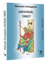 Skarby Tarota. Universal Tarot. Autor: Aleksandra Archangielska. Dadada.pl Okładka książki Skarby Tarota. Universal Tarot