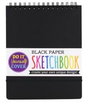 Opakowanie Szkicownik z okładką DYI - Czarny Papier - Duży