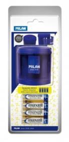 Temperówka elektryczna niebieska MILAN. Wydawca: MILAN. Dadada.pl Opakowanie Temperówka elektryczna niebieska MILAN