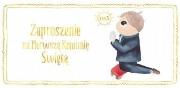 Opakowanie Zaproszenie - Komunia chłopiec złoty (5 szt.)