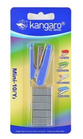 Zszywacz Kangaro mini-10/Y2 10 kart niebieski + zszywki. Wydawca: Kangaro. Dadada.pl Opakowanie Zszywacz Kangaro mini-10/Y2 10 kart niebieski + zszywki