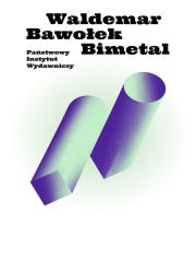 BIMETAL. Autor: Bawołek Waldemar. Dadada.pl Okładka książki BIMETAL