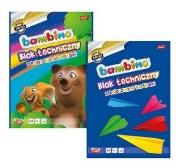 Opakowanie Blok techniczny kolorowy A4/10K (10szt) BAMBINO
