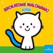 Brokatowe malowanki. Kotek. Autor: praca zbiorowa. Dadada.pl Okładka książki Brokatowe malowanki. Kotek