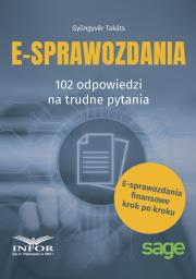 E-Sprawozdania 102 odpowiedzi na trudne pytania. Autor: Gyöngyvér Takáts. Dadada.pl Okładka książki E-Sprawozdania 102 odpowiedzi na trudne pytania