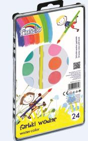 Opakowanie Farby wodne 24 kolory FIORELLO
