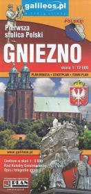 Gniezno - plan miasta 1:12 500. Autor:   Praca zbiorowa. Dadada.pl Okładka książki Gniezno - plan miasta 1:12 500