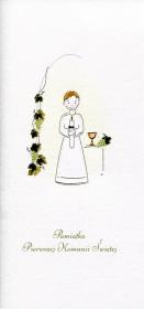 Opakowanie Karnet Komunia Chłopiec winogrona MAK