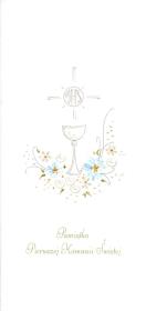 Opakowanie Karnet Komunia Kielich niebieski MAK