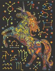 Opakowanie Kolorowanka Welwetowa 47x35 Jednorożec Niebo