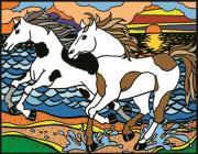 Opakowanie Kolorowanka Welwetowa 47x35 Konie