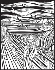 Opakowanie Kolorowanka Welwetowa 47x35 Munch Krzyk