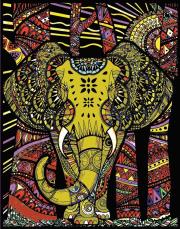 Opakowanie Kolorowanka Welwetowa 47x35 Słoń Indyjski